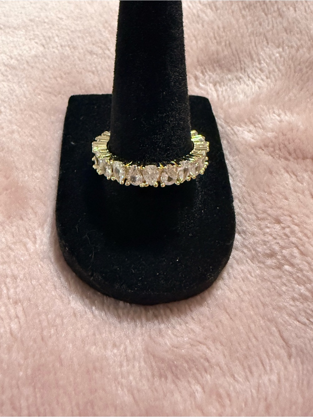 Moissanite Gold Diamond Eternity Band/size 8